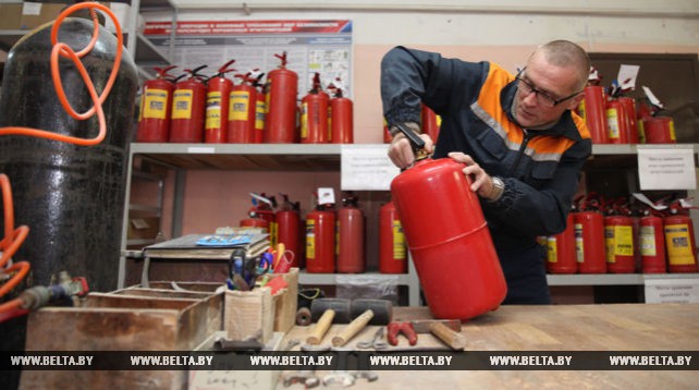 Могилевский комбинат противопожарных работ оказывает услуги населению по перезарядке огнетушителей