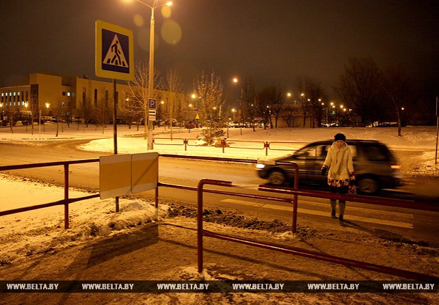 Экспериментальный пешеходный переход появился в Витебске