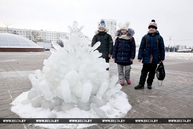 Конкурс ледяных фигур проходит в Витебске