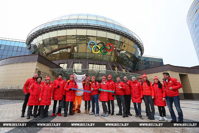 Группа белорусских спортсменов отправилась на зимнюю Олимпиаду в Пхенчхан
