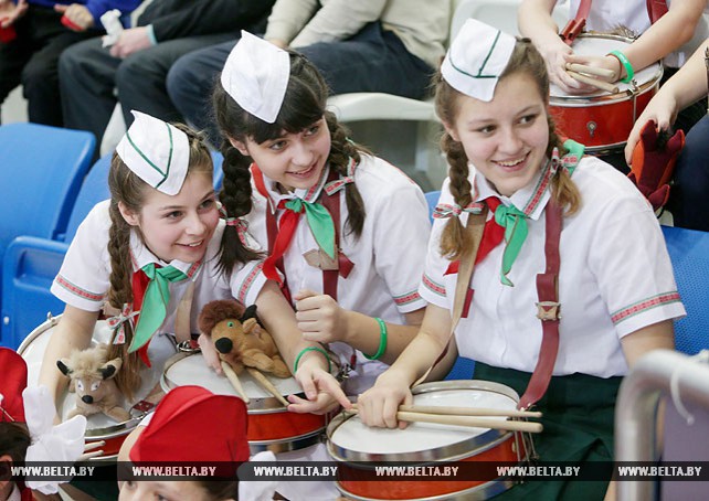 Республиканский конкурс пионерских парадно-церемониальных отрядов прошел в Минске