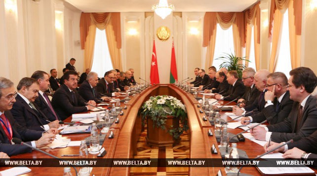 Встреча премьер-министров Беларуси и Турции в расширенном составе