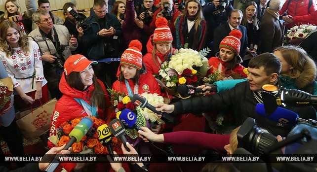 Белорусские олимпийцы вернулись на родину
