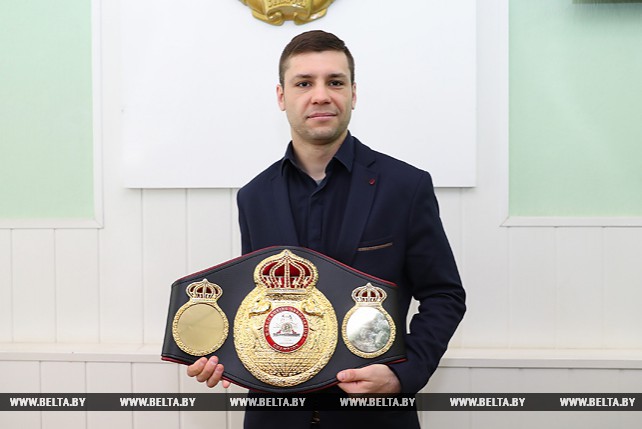 В Минспорте состоялось чествование белорусского боксера Кирилла Релиха