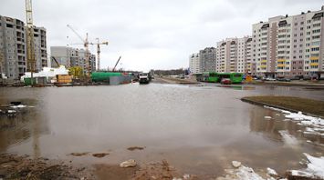 В микрорайоне Казимировка Могилева произошло частичное подтопление новостроек