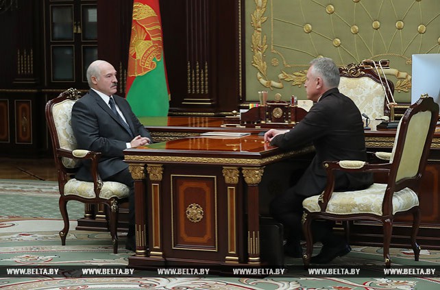 Встреча Лукашенко с председателем Федерации профсоюзов Михаилом Ордой