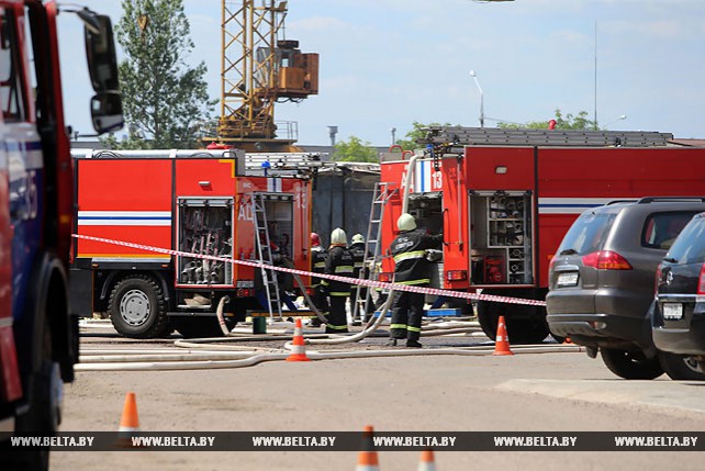 Пожар произошел на предприятии в Минске