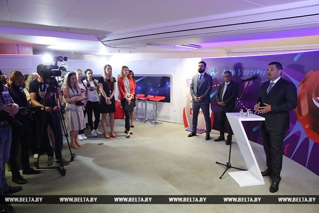 Открытие интерактивной выставки "Вселенная интернета" в Национальной библиотеке Беларуси