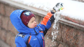 Сильный снег в Гродно