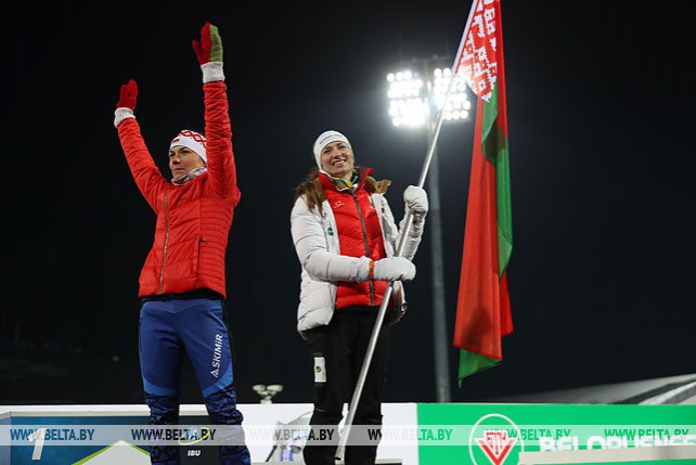 Дарью Домрачеву и Надежду Скардино проводили в "Раубичах" из большого спорта