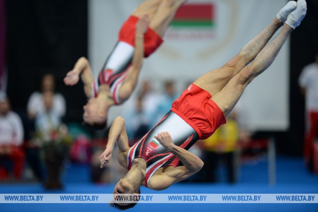 Белорусские батутисты завоевали три медали на домашнем этапе Кубка мира