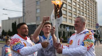 Эстафету "Пламя мира" встретили в Гродно