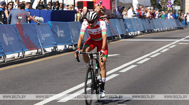 Белорус Александр Рябушенко стал четвертым в групповой шоссейной велогонке Европейских игр