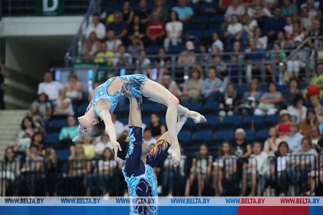 Белорусские акробаты Артур Беляков и Ольга Мельник выиграли бронзу в многоборье на Европейских играх