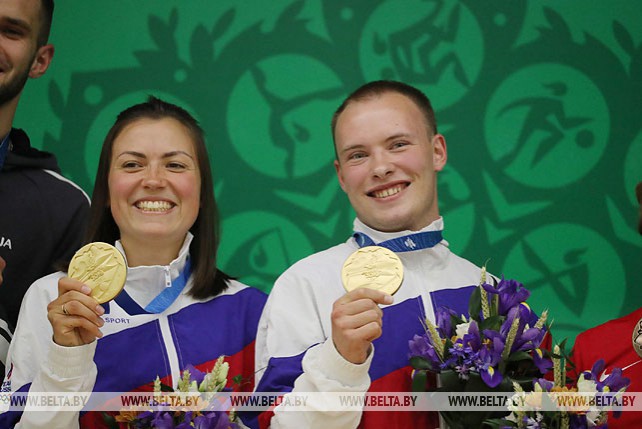 Белорусские стрелки Евгений Зайчик и Екатерина Крученок заняли 4-е место на Европейских играх