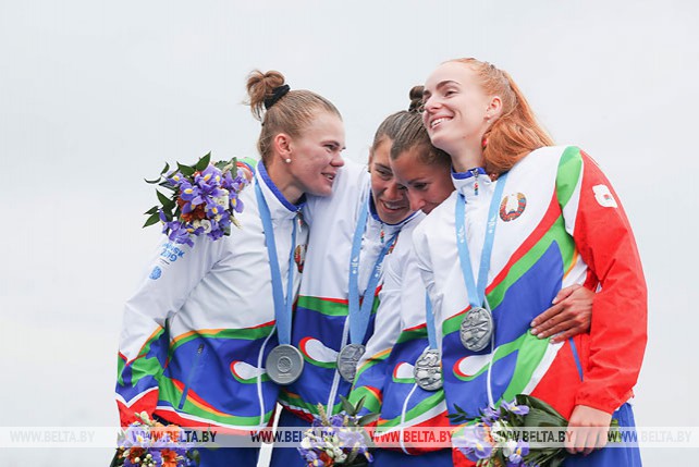 Белоруски выиграли серебро в байдарке-четверке на II Европейских играх