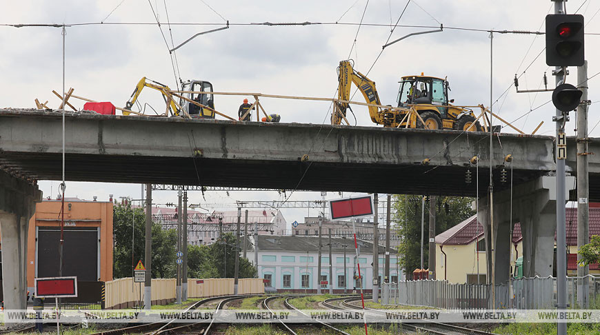 Реконструкция моста на улице Железнодорожной в Минске