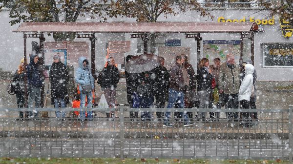 Первый снег выпал в Минске