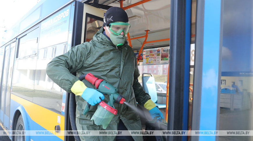 Троллейбусы в Гродно ежедневно обрабатывают дезинфицирующими средствами