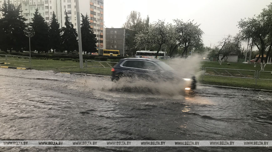 В Гомеле прошел сильный ливень