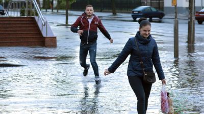 Сильный дождь прошел в Могилеве