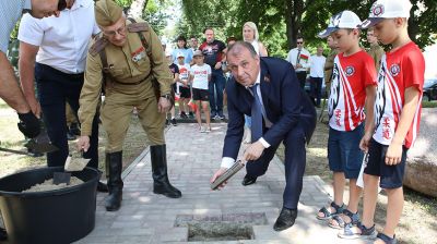 В Железнодорожном районе Гомеля была заложена капсула с обращением к потомкам