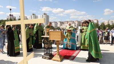 Митрополит Павел принял участие в закладке капсулы на строительстве храма в Минске