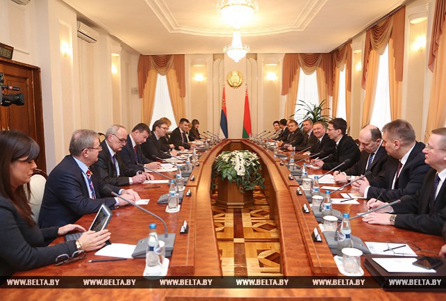 Встреча глав правительств Беларуси и Сербии в расширенном составе