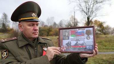 В Лиозненском районе перезахоронили останки погибших в годы войны солдат