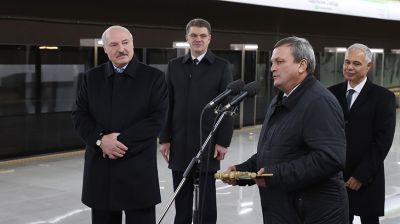 Лукашенко принял участие в открытии третьей линии минского метро