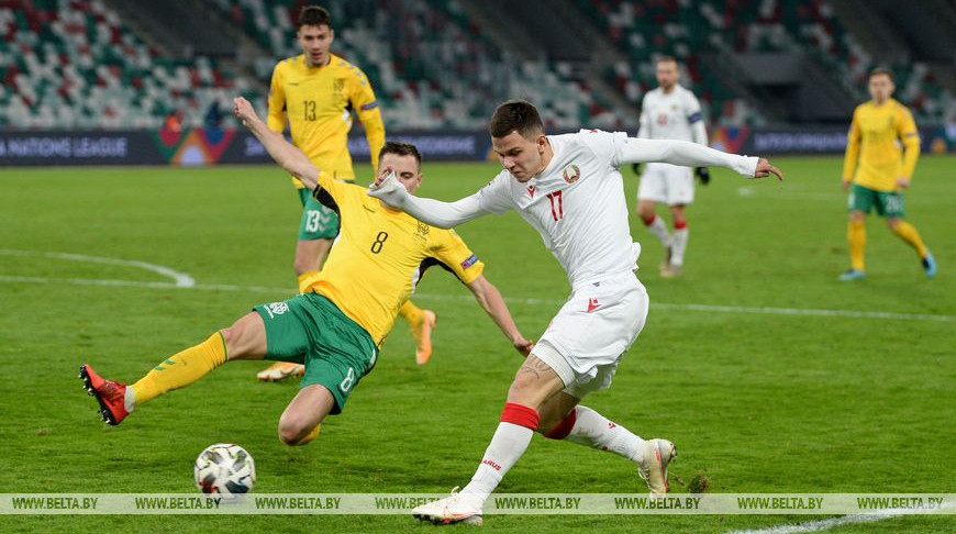 Футболисты Беларуси обыграли команду Литвы в матче Лиги наций