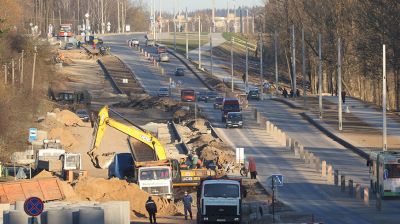 В Витебске продолжается реконструкция улицы Гагарина