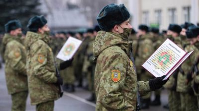 Пограничники нового пополнения приняли военную присягу