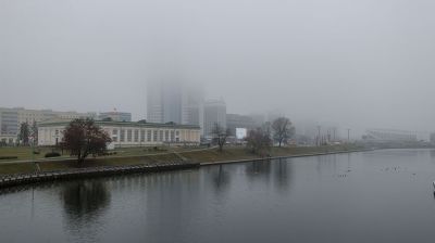 Сильный туман в Минске