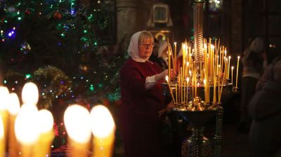 Праздничное богослужение в честь Рождества Христова в Свято-Николаевском гарнизонном соборе в Бресте