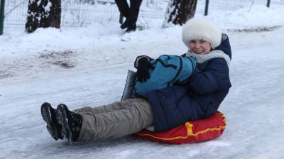 Лыжероллерную трассу под Барановичами посещают тысячи любителей зимнего отдыха