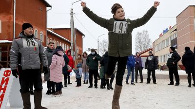 Забег в валенках прошел в Лепеле