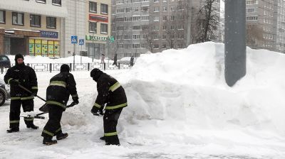 Гомель завалило снегом