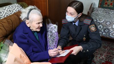 В Гомеле с 100-летним юбилеем поздравили ветерана войны