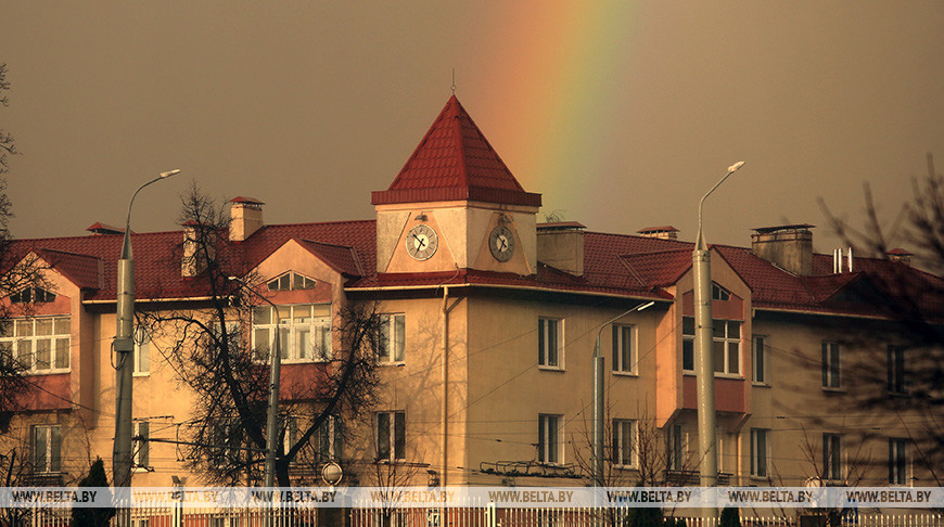Первая весенняя радуга в Гродно