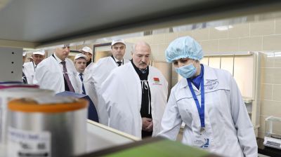 Лукашенко посетил "Молочный мир" в Гродно