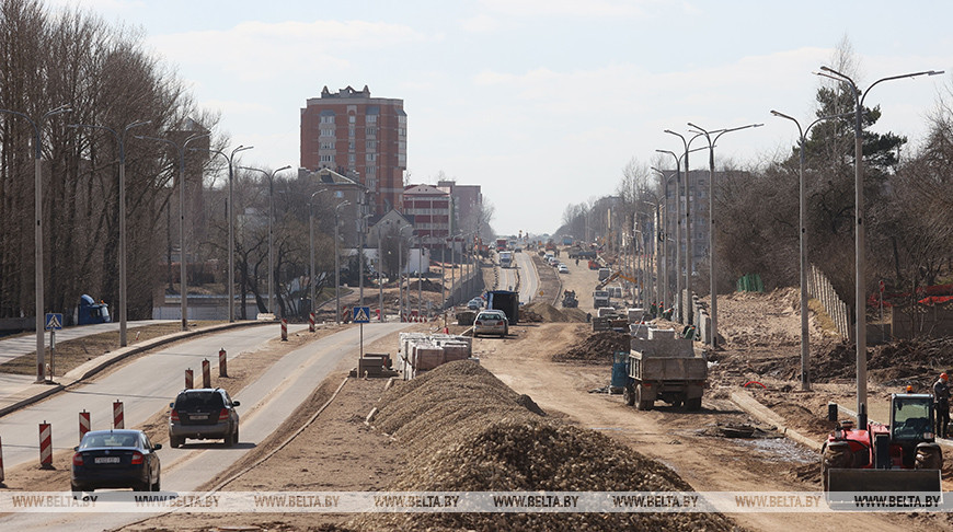 В Витебске продолжается реконструкция улицы Гагарина
