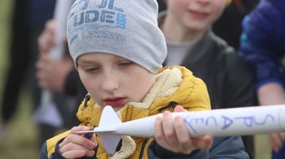 В Гродно в День космонавтики запустили копию космического корабля "Восток-1"