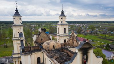 В Будславском костеле ликвидируют последствия пожара