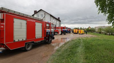 В Барановичах упал военный самолет