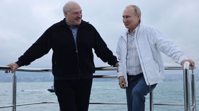 Лукашенко и Путин встретились в неформальной обстановке