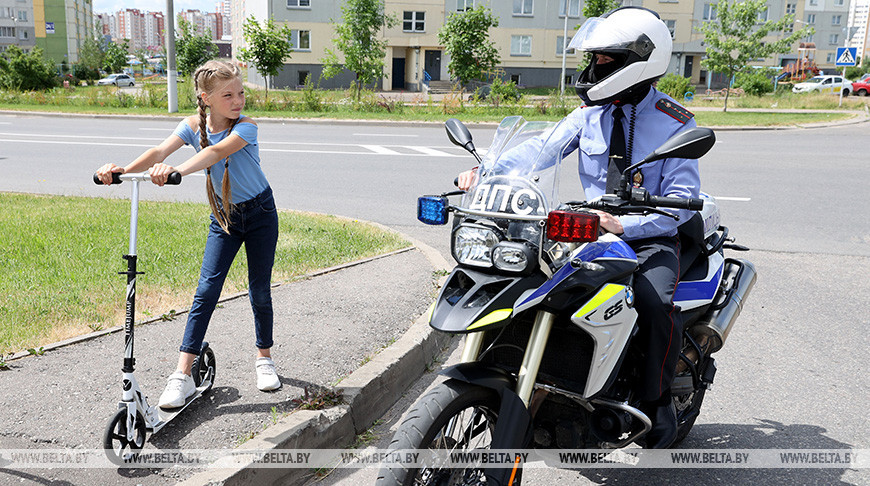 Мотопатрули ГАИ несут службу на улицах Витебска