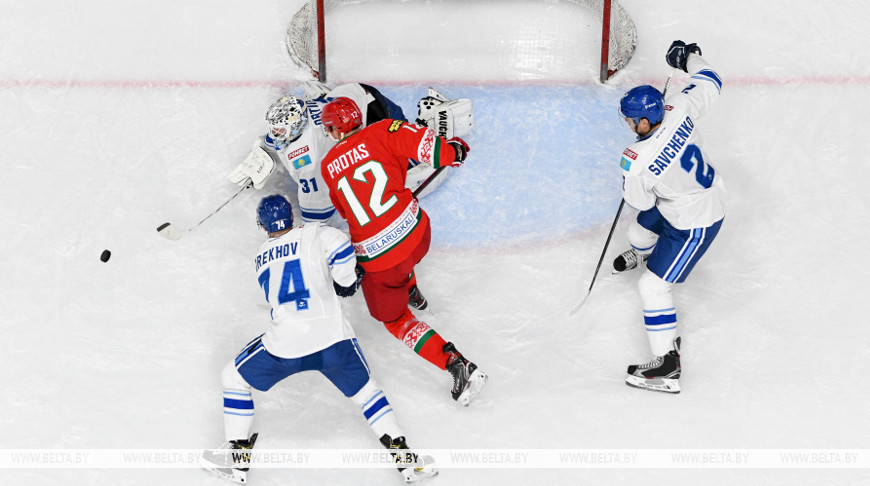 Хоккеисты сборной Беларуси победили "Барыс" в контрольном матче