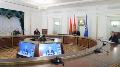 Лукашенко принял участие во внеочередной сессии Совета коллективной безопасности ОДКБ по Афганистану 