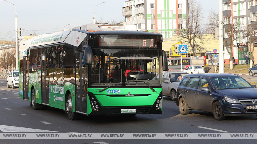 Новый белорусский электробус курсирует в Витебске